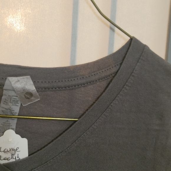 Discontinued Lady's V-neck Graphic Tee "Fish" by rk3handcrafted, as-is - Picture 2 of 4